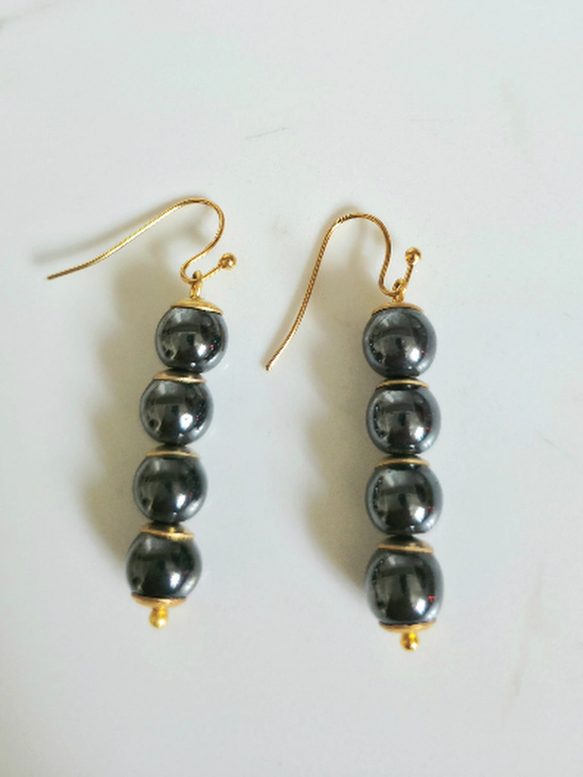 Hypnotic Hematite Dangle Earrings