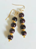 Garnet Gemstone Dangle Earrings