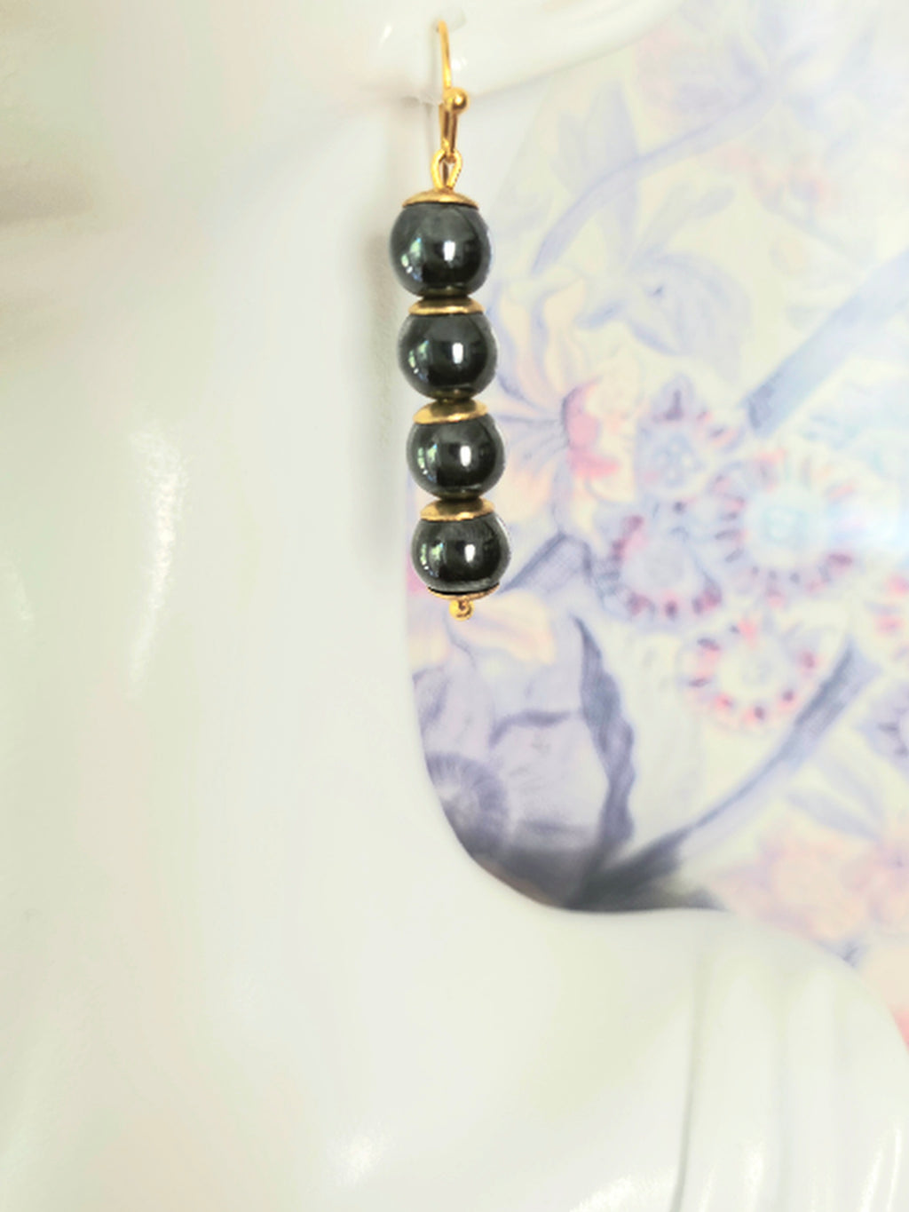 Hypnotic Hematite Dangle Earrings