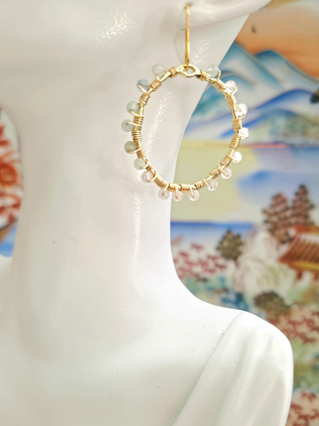 Alabaster Meadow Hoops