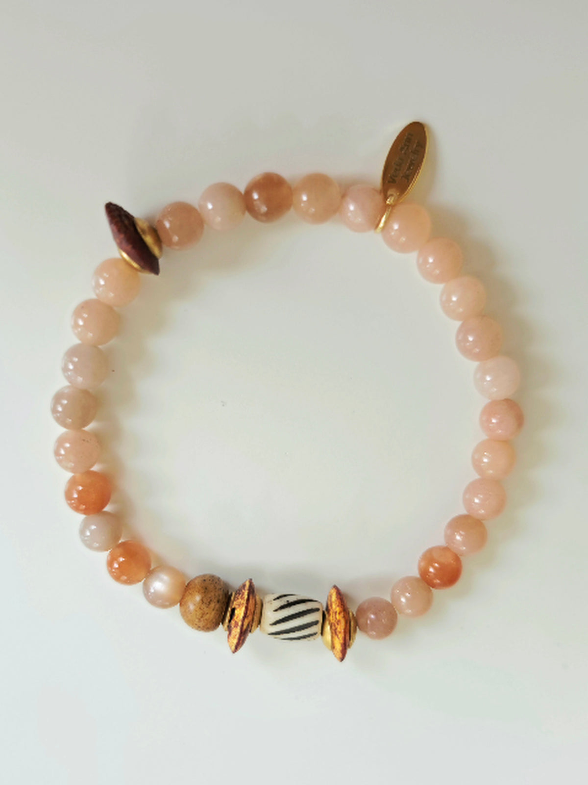 Peach Moonstone Stretch Bracelet