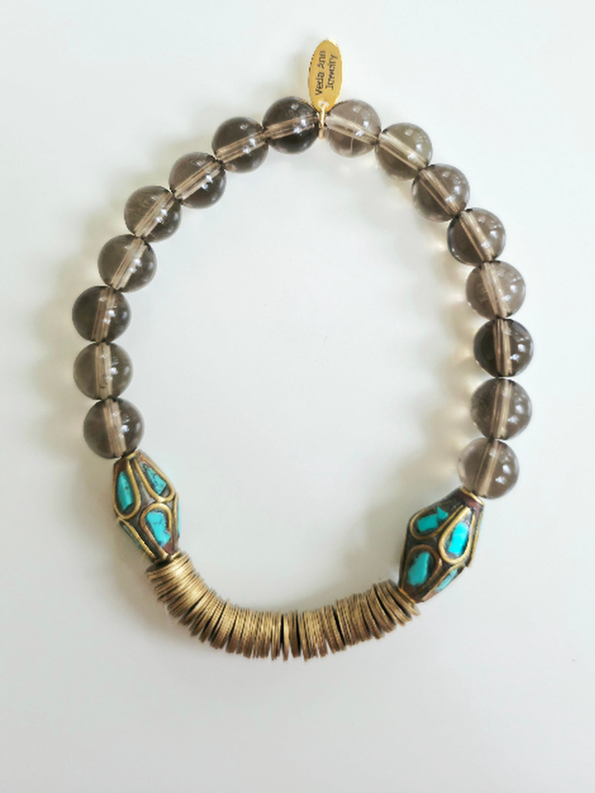 Smoky Topaz Gemstone Stretch Bracelet
