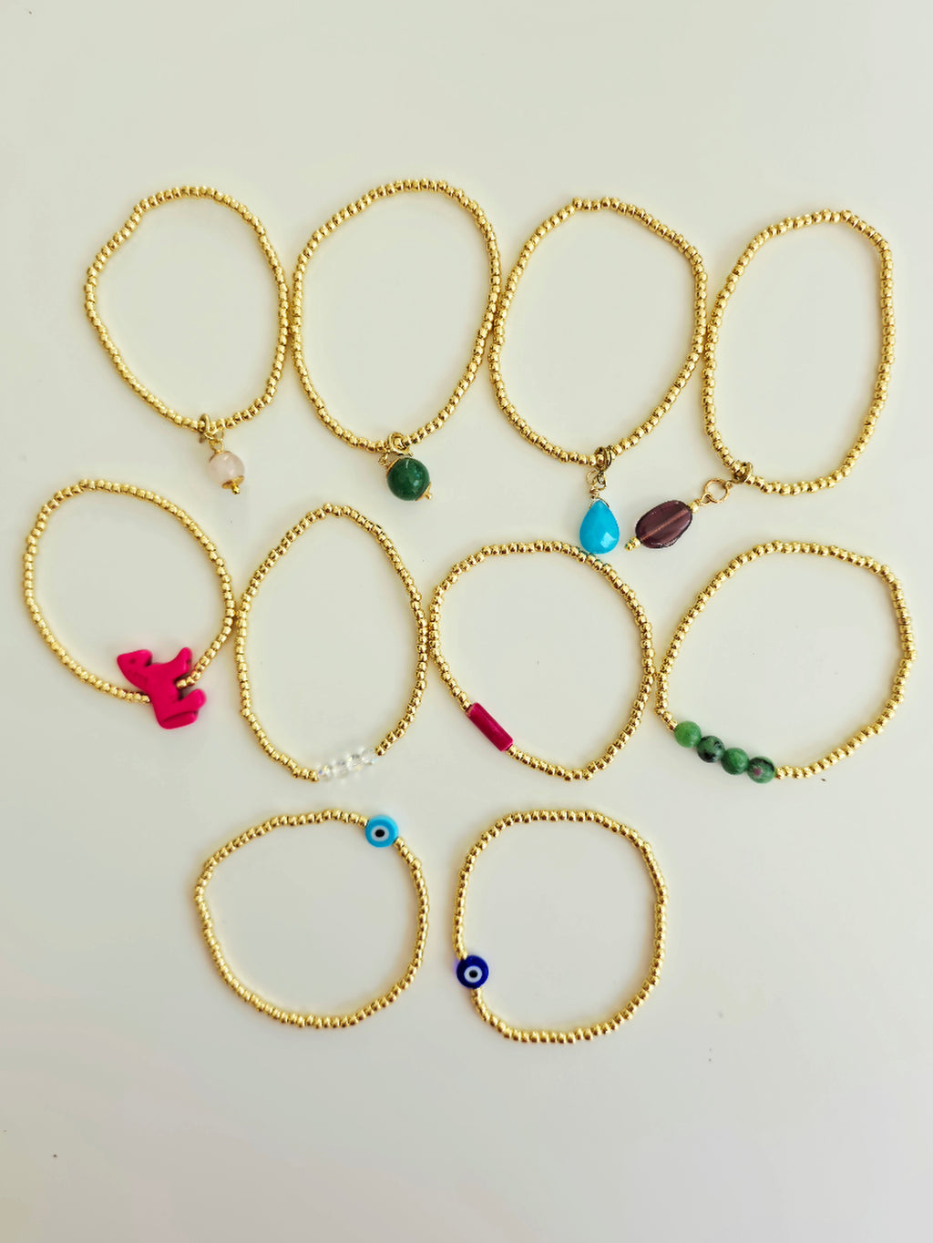 10-Piece Gold Seed Bracelet Collection