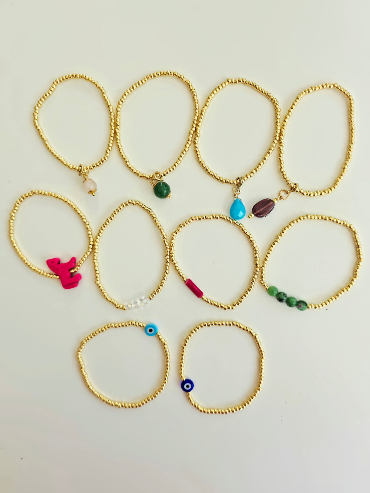 10-Piece Gold Seed Bracelet Collection